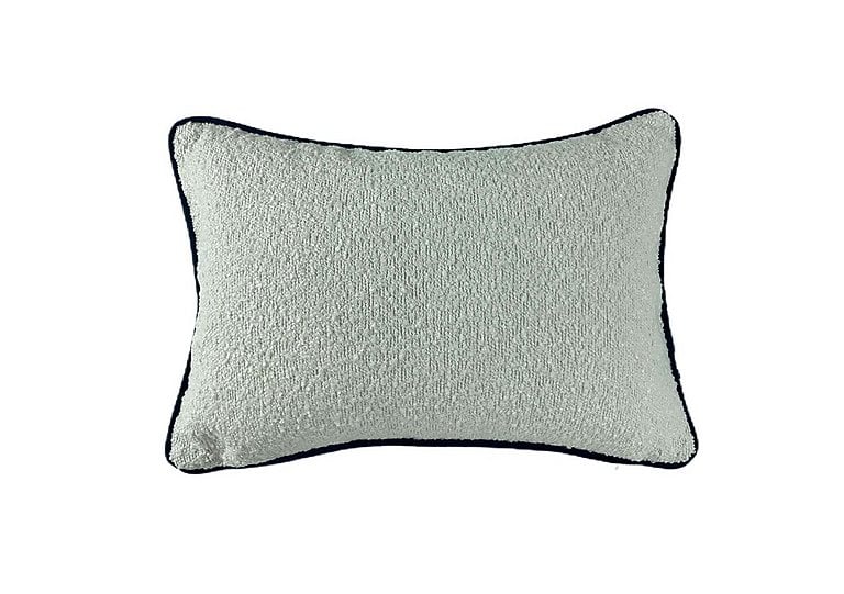 Boucle Piped Cushion - Navy