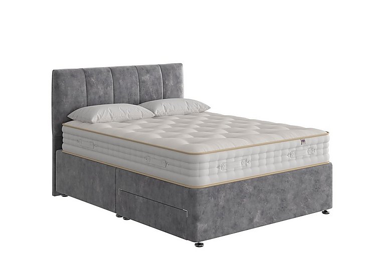 The Handmade Bed Company - Boutique 4000 Divan Set With No Storage With No Storage - Double - Milano Dolphin