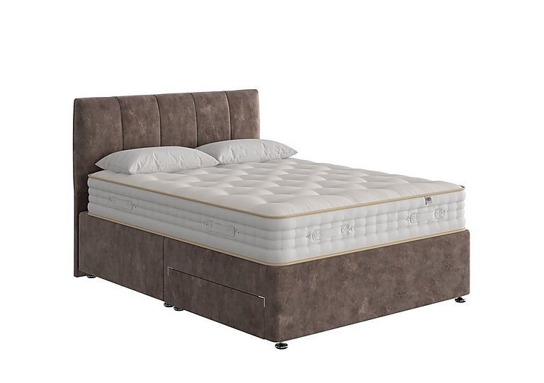 The Handmade Bed Company - Boutique 4000 Divan Set With No Storage With No Storage - Double - Milano Mole