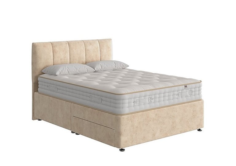The Handmade Bed Company - Boutique 4000 Divan Set With No Storage With No Storage - Double - Milano Sand