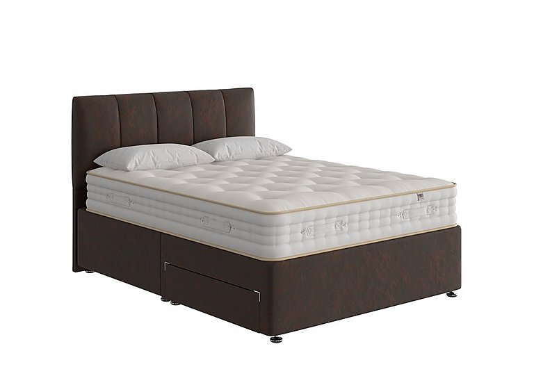 The Handmade Bed Company - Boutique 4000 Divan Set With No Storage With No Storage - Double - Rhodeo Mahogany
