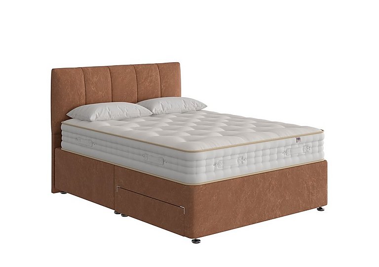 The Handmade Bed Company - Boutique 4000 Divan Set With No Storage With No Storage - Double - Rhodeo Tan