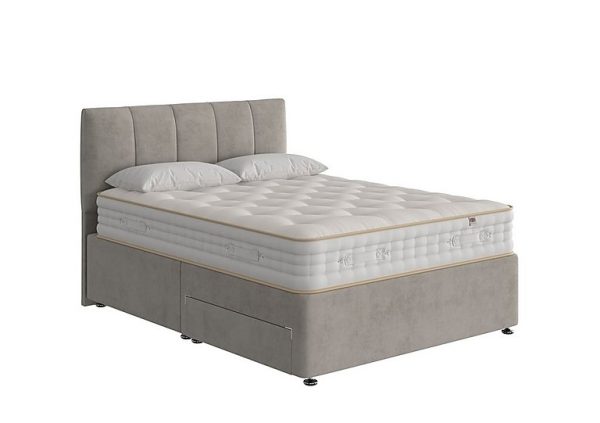 The Handmade Bed Company  Boutique 4000 Divan Set With 2 Drawer Storage with 2 Drawers  King Size  Ribelle Shadow | Bed Sava