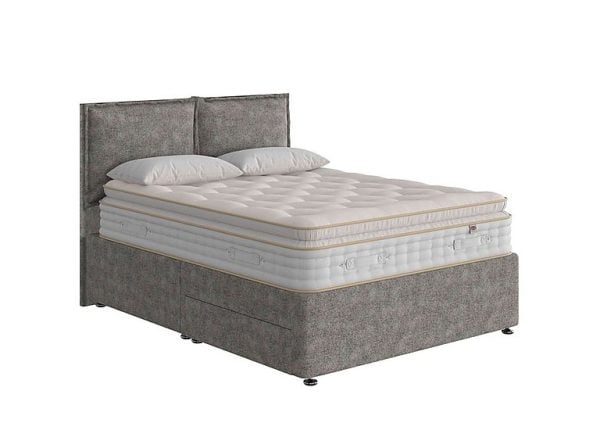 The Handmade Bed Company  Boutique 3000 Pillow Top Divan Set With No Storage With No Storage  Super King  Teddy Steel | Bed Sava