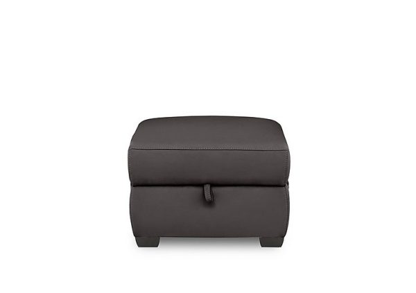 Brescia NC Leather Storage Footstool | Bed Sava