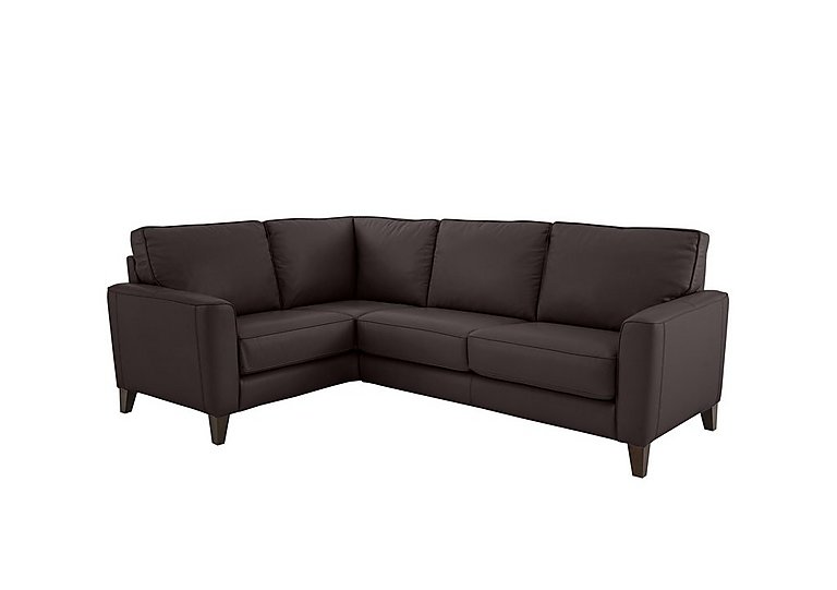 Brondby Small NC Leather Left Hand Facing Corner Sofa