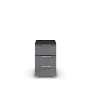 Rauch  Cairns 3 Drawer Bedside Cabinet  Graphite | Bed Sava