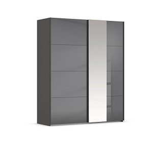 Rauch  Cairns 181cm 2 Door Sliding Wardrobe  Graphite | Bed Sava