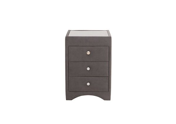 Ideal Calypso Bedside Cabinet  Velvet Smoke | Bed Sava