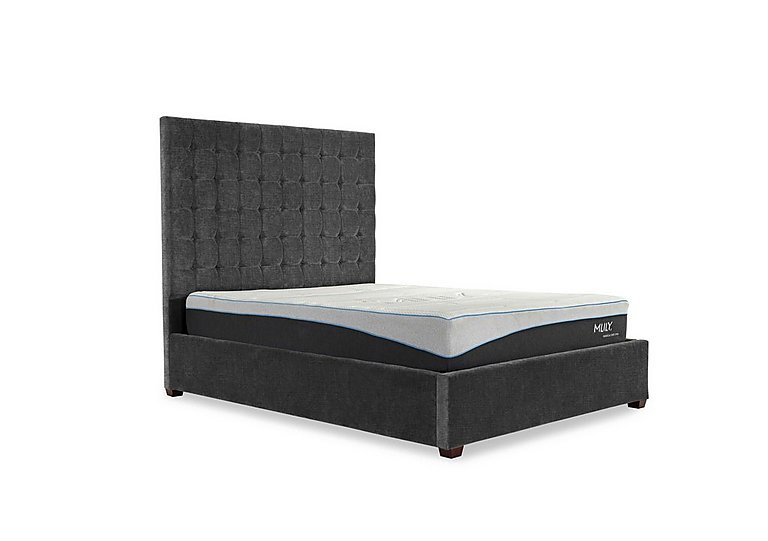 Carrie 160cm Headboard Manual Ottoman Bed Frame - Double - Anthracite