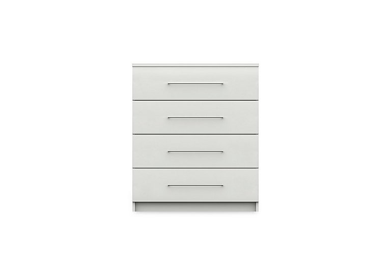 London Bedrooms - Castle 4 Drawer Chest - Frost
