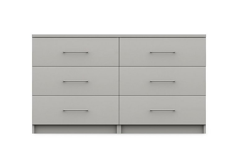 London Bedrooms - Castle 6 Drawer Chest - Grey