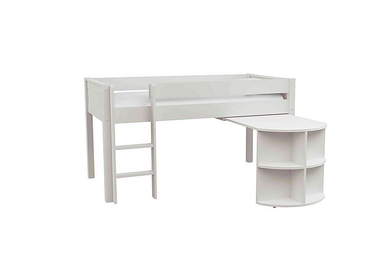 Stompa - Chase Mid Sleeper with Desk - White