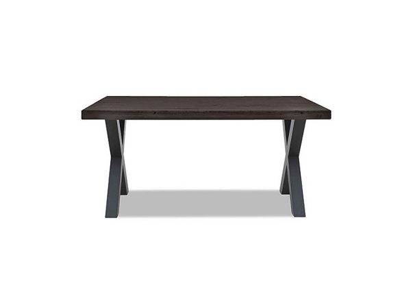 Bodahl  Compact Terra Straight Edge Dining Table with X Shaped Legs  140 cm  Smoked | Bed Sava
