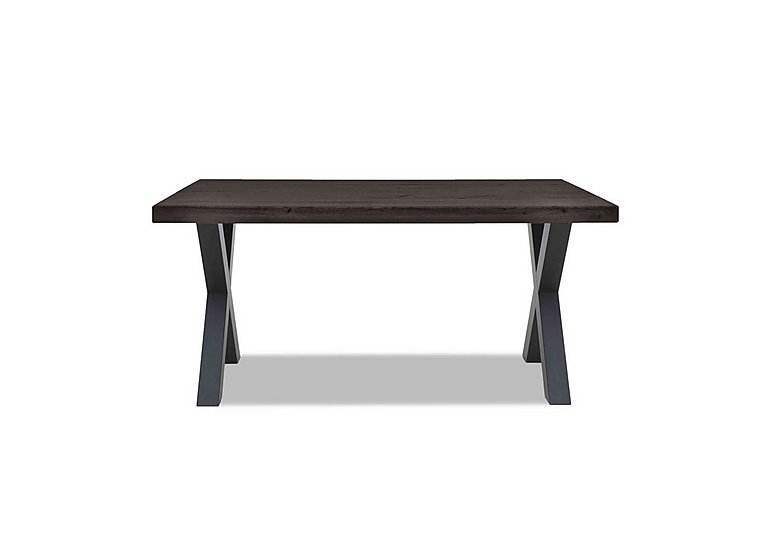 Bodahl - Compact Terra Straight Edge Dining Table with X-Shaped Legs - 140-cm - Smoked
