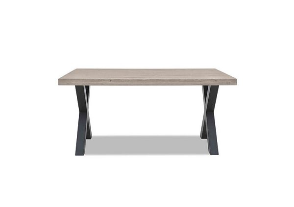 Bodahl  Compact Terra Straight Edge Dining Table with X Shaped Legs  140 cm  White Wash | Bed Sava