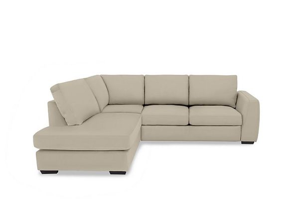 Dinky Leather Left Hand Facing Corner Chaise End Sofa | Bed Sava