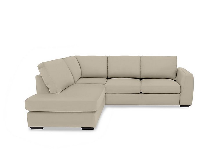 Dinky Leather Left Hand Facing Corner Chaise End Sofa