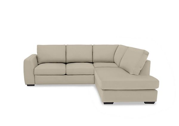 Dinky Leather Right Hand Facing Corner Chaise End Sofa | Bed Sava