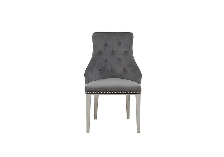 Dolce Button Back Dining Chair - Silver