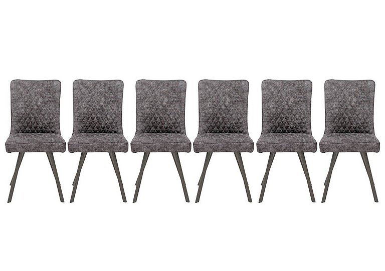 Earth Set of 6 Dining Chairs - Graphite