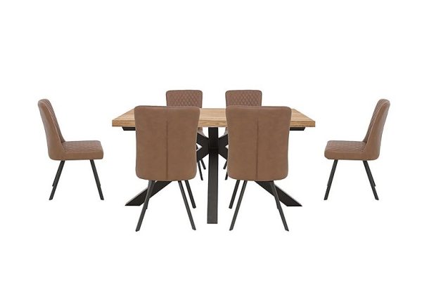 Earth Small Live Edge Dining Table and 6 Chairs | Bed Sava