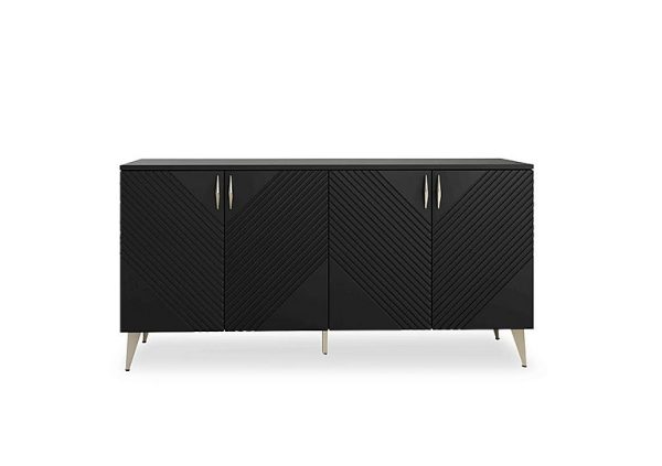 Eden SMART 4 Door Sideboard  Black | Bed Sava
