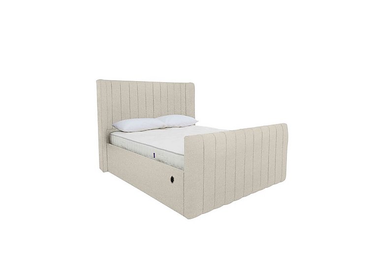 Eira High Foot End Electric Ottoman Bed Frame - Double - Gatsby Fossil Hunt
