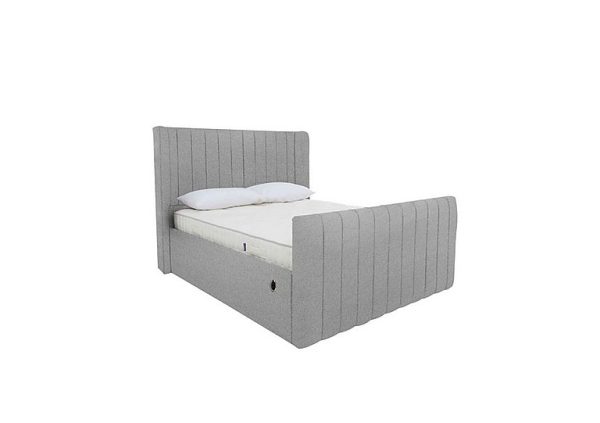 Eira High Foot End Electric Ottoman Bed Frame  Double  Gatsby Mountain Haze | Bed Sava
