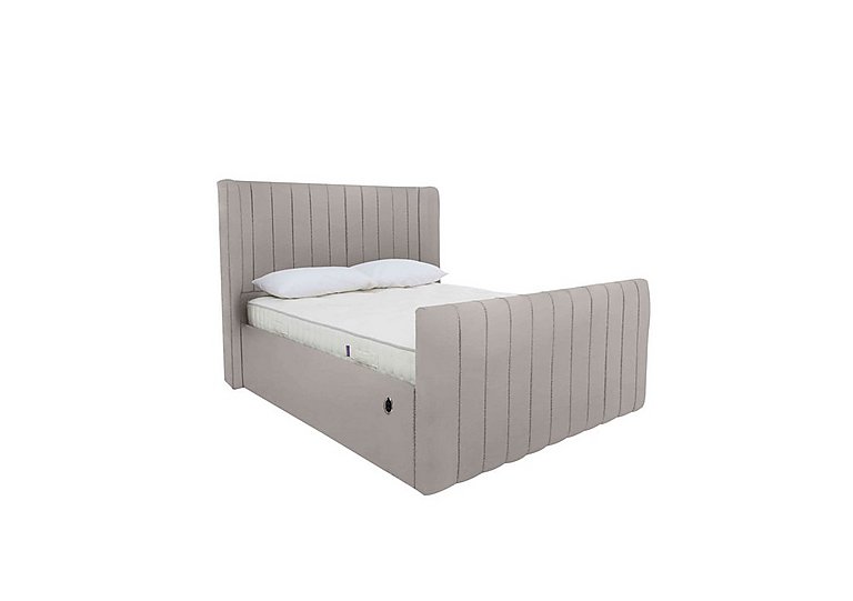 Eira High Foot End Electric Ottoman Bed Frame - Double - Velvet Slate
