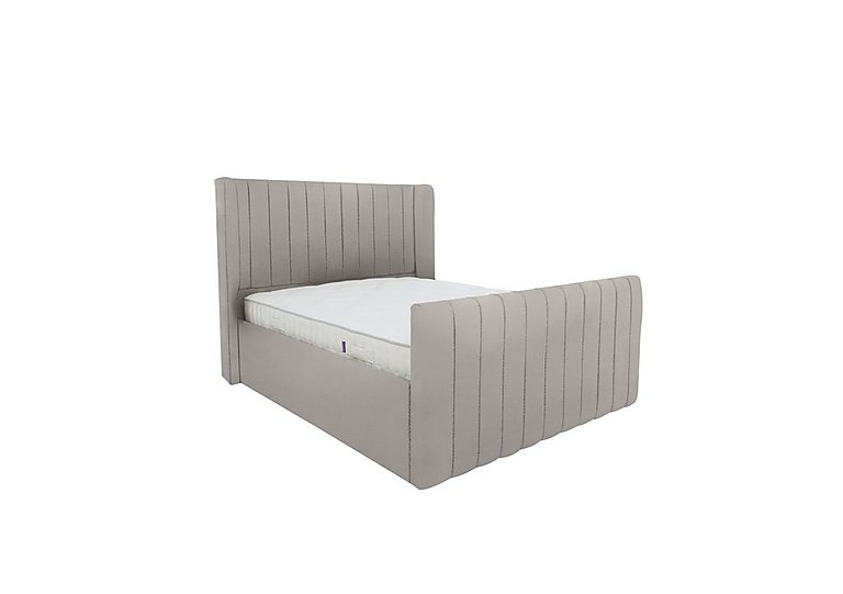 Eira High Foot End Bed Frame - Double - Velvet Slate