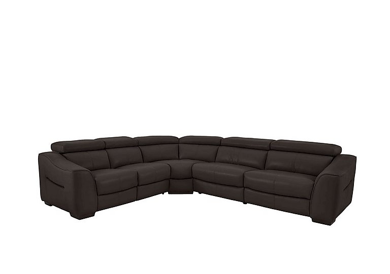 Elixir NC Leather Power Recliner Left Hand Facing Corner Sofa