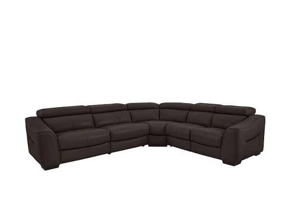 Elixir NC Leather Power Recliner Right Hand Facing Corner Sofa | Bed Sava