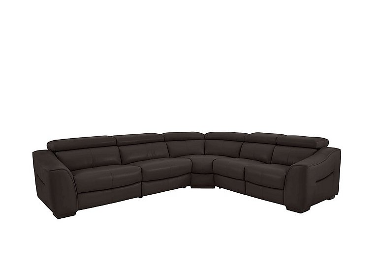 Elixir NC Leather Power Recliner Right Hand Facing Corner Sofa