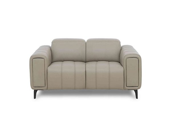 Elphaba Leather 2 Seater Sofa with Storage Arms | Bed Sava