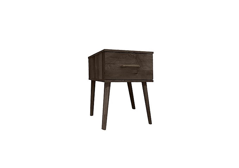 London Bedrooms - Finchley 1 Drawer Bedside Cabinet - Dark Oak