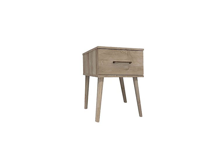 London Bedrooms - Finchley 1 Drawer Bedside Cabinet - Italian Natural Oak