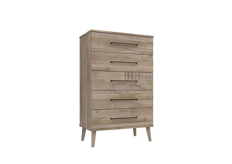 London Bedrooms - Finchley 5 Drawer Chest - Italian Natural Oak