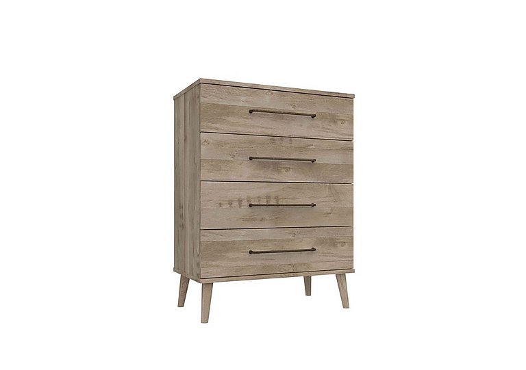 London Bedrooms - Finchley 4 Drawer Chest - Italian Natural Oak
