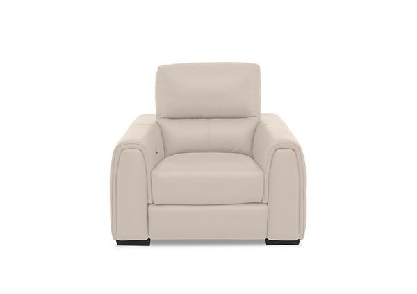 Flex NC Leather Power Recliner Armchair with Storage Arms | Bed Sava