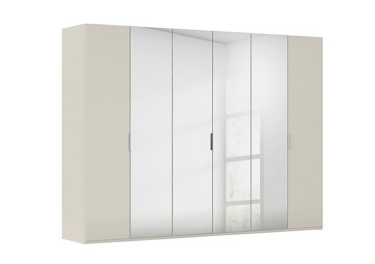 Rauch - Formes 6 Door Bifold Glass Wardrobe with 4 Mirror Doors