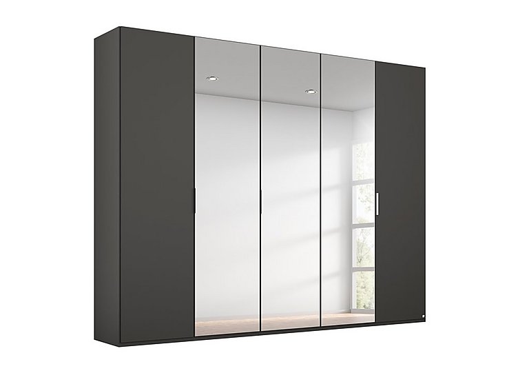 Rauch - Formes Decor 5 Door Hinged Wardrobe with 3 Mirrors