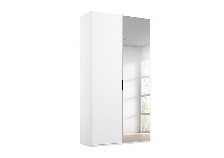 Rauch - Formes Decor 2 Door Hinged Wardrobe with 1 Mirror - White