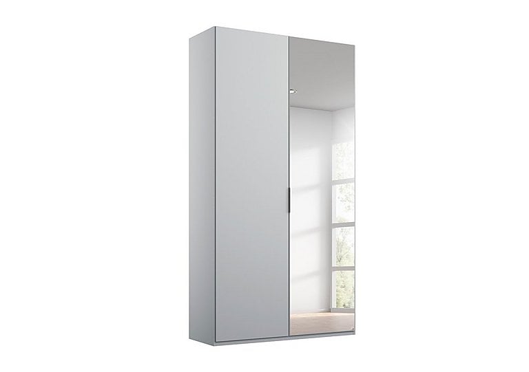 Rauch - Formes Decor 2 Door Hinged Wardrobe with 1 Mirror - Silk Grey