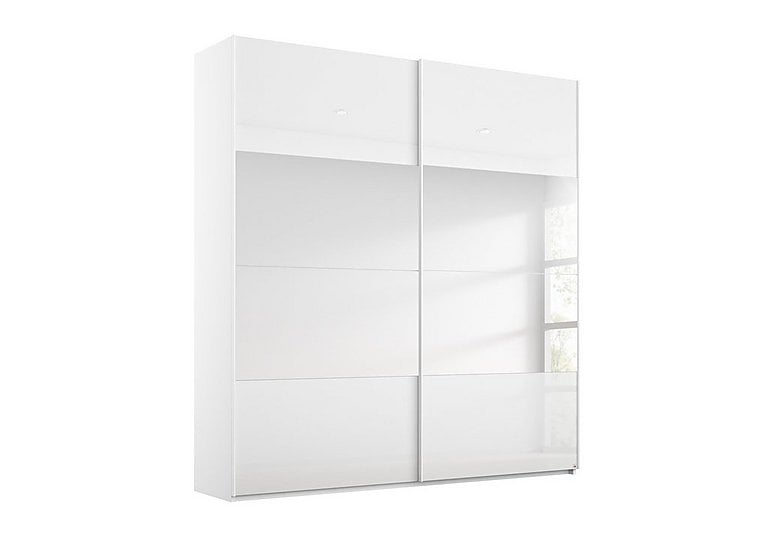 Rauch - Formes Glass 2 Door Sliding Wardrobe with Mirror - White/White Front