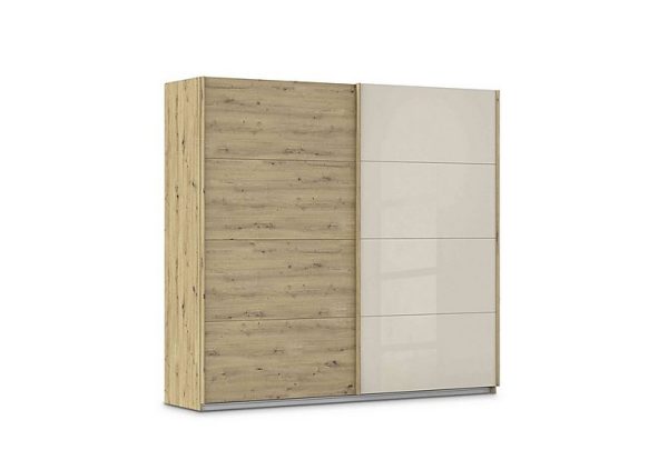 Rauch  Freja 226cm 2 Door Sliding Decor Wardrobe With Glass Door | Bed Sava