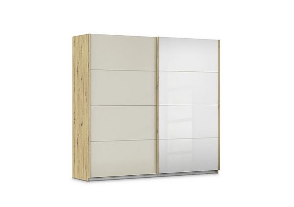 Rauch  Freja 226cm 2 Door Sliding Glass Wardrobe With Mirror Door | Bed Sava