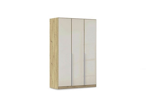 Rauch  Freja 136cm 3 Door Hinged Glass Wardrobe | Bed Sava
