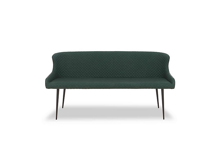 Hanoi Faux NC Leather Dining Bench - Bottle Green