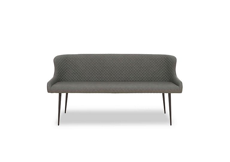 Hanoi Faux NC Leather Dining Bench - Slate Grey